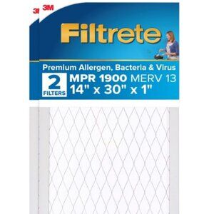 Filtrete 14x30x1 AC Furnace Air Filter, MERV 13, MPR 1900, Premium‎ Allergen